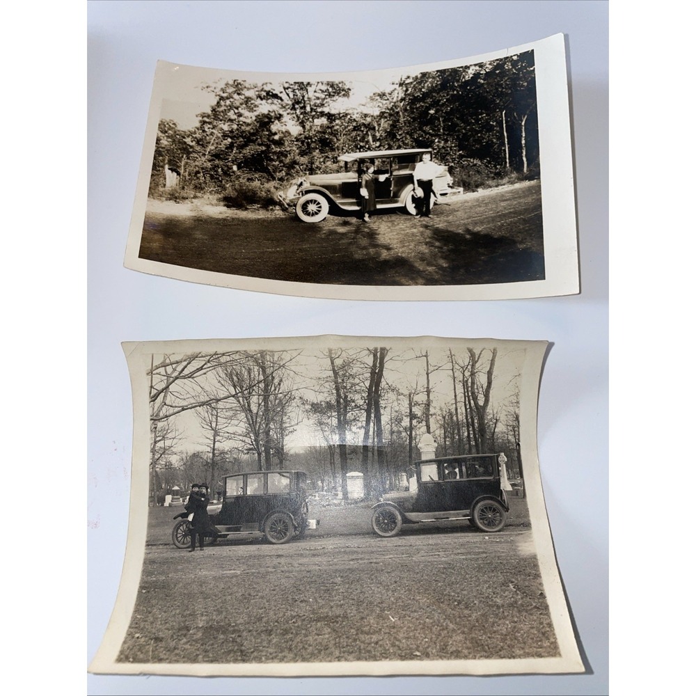 1920s Snapshot Dapper  Man Funeral Sitting on Ford Model T Antique  Willys Knigh